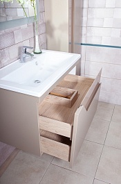 Бриклаер Тумба с раковиной Брайтон 70 (Mario) глиняный серый – фотография-4